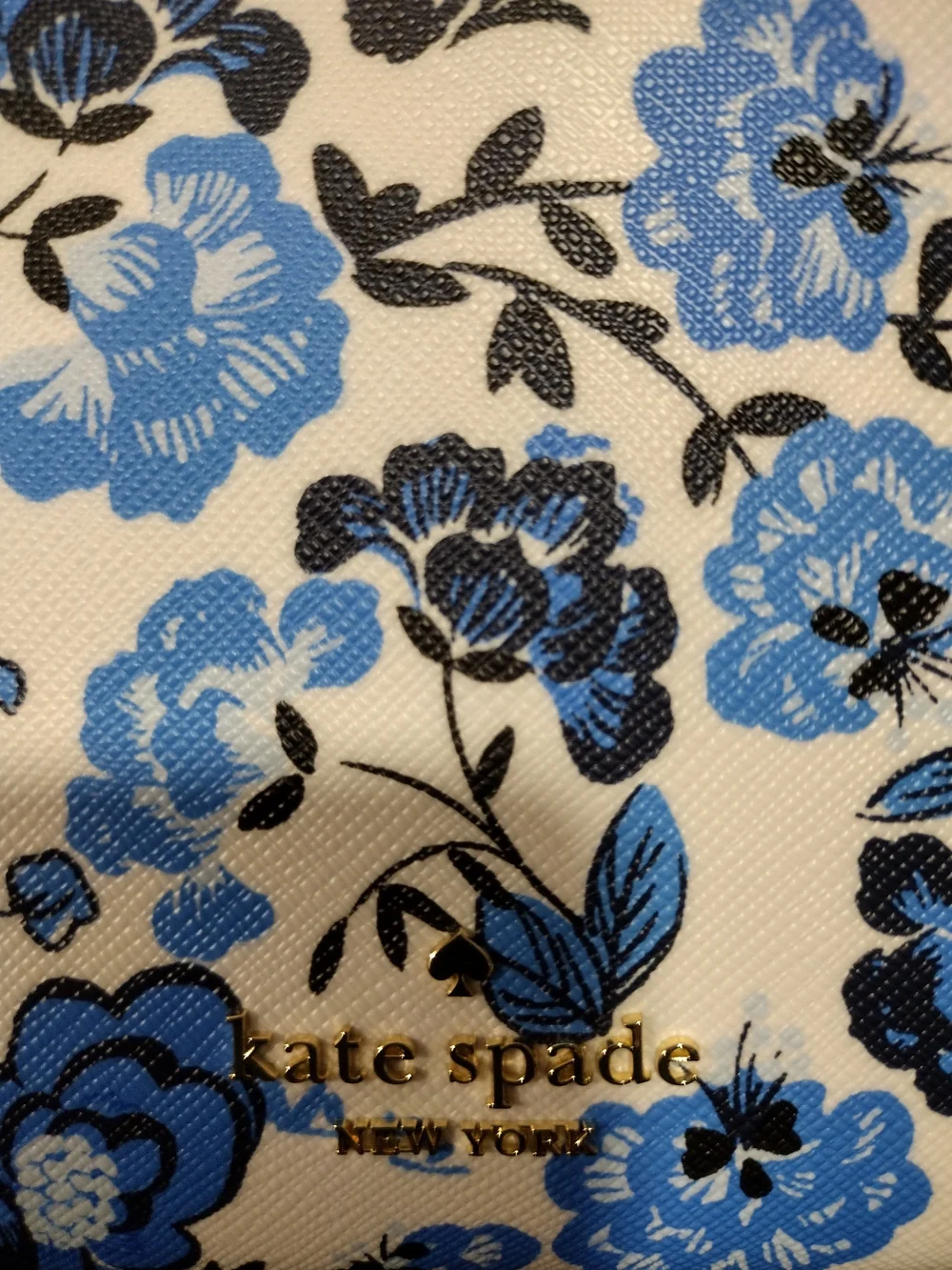 kate spade White and Blue Floral Crossbody Bag